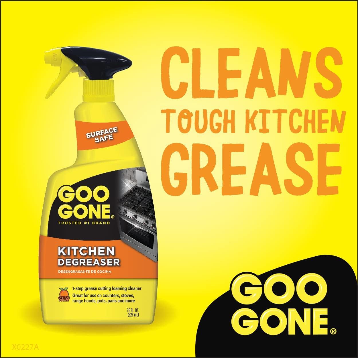 Goo Gone Kitchen Degreaser Removes Kitchen Grease, Grime and Bakedon Food 28 Fl. Oz. 28 Fl