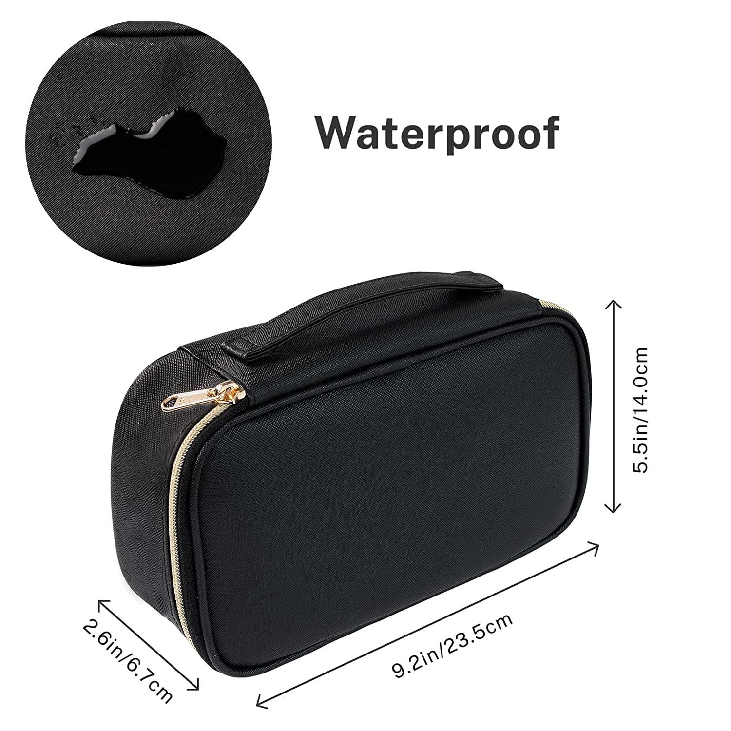 OCHEAL Small Cosmetic Bag,Portable Cute Travel Makeup Bag for Women and  girls Makeup Brush Organizer cosmetics Pouch Bags - Black Marble