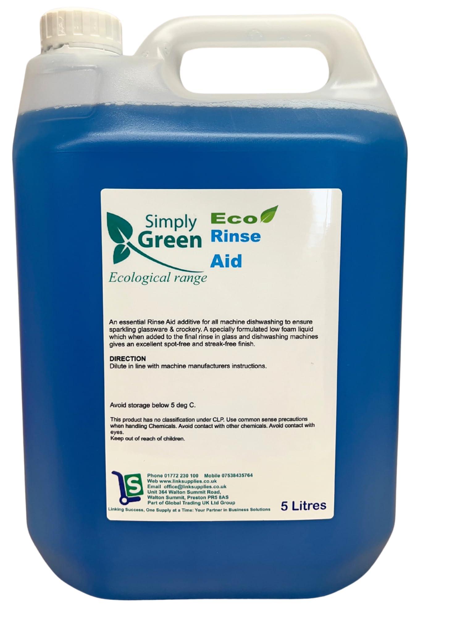 5 Litre Eco Dishwasher Rinse Aid Simply Green | Buy Now with Express ...