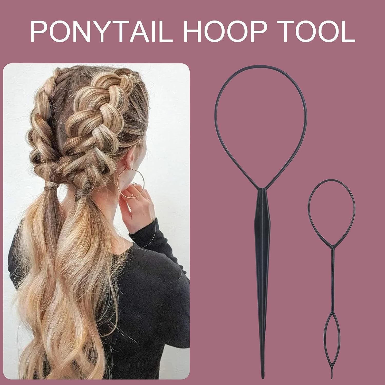 1006 Pcs Hair Loop Tool Set with 2 Topsy Tail Hair Tools 1