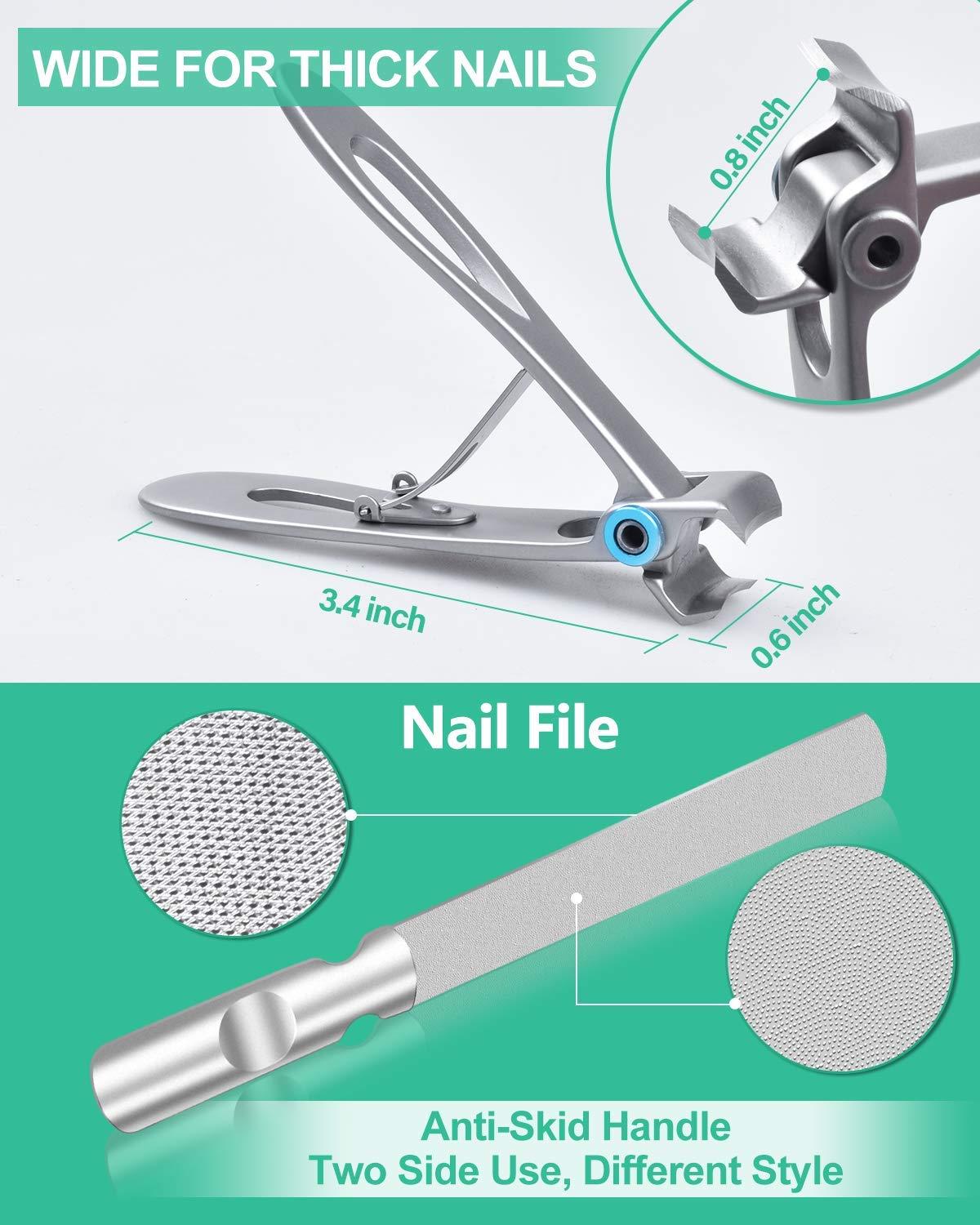 Source Toenail Clippers for Thick or Ingrown Toenails Stainless Steel Nail  Cutters Set for Seniors Nail Clipper Trimmer on m.