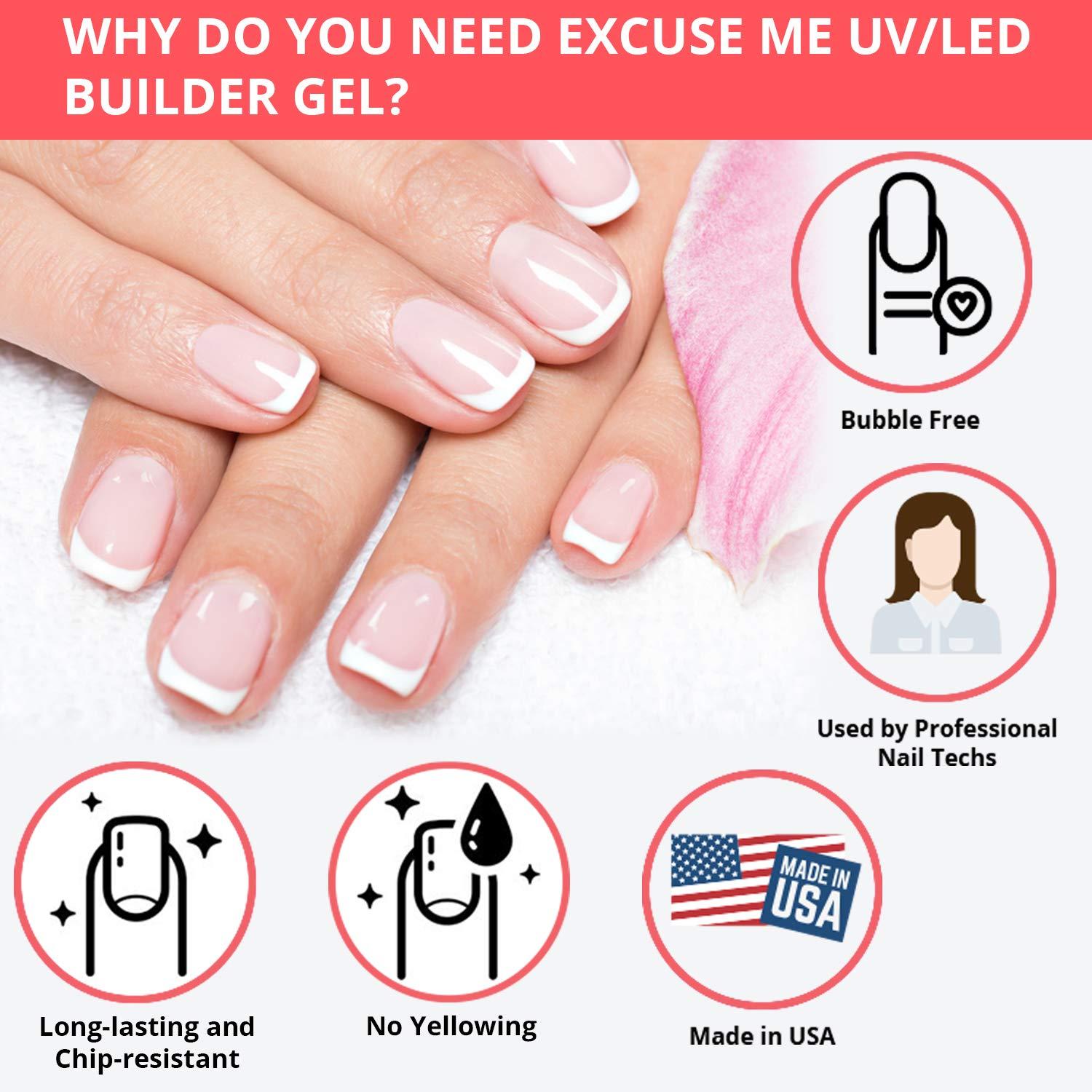 Soak Off LED/UV Builder Gel Crystal Clear 0.5oz - Nail Extension