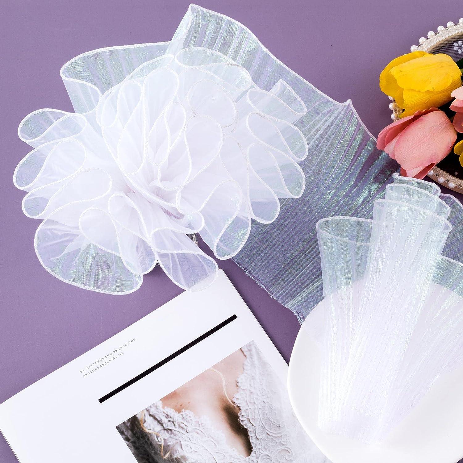 5 Layers DIY Lace Ruffles Edging Tiered Pleated Mesh Trims Frill Sewing Ribbon E - Foto 7