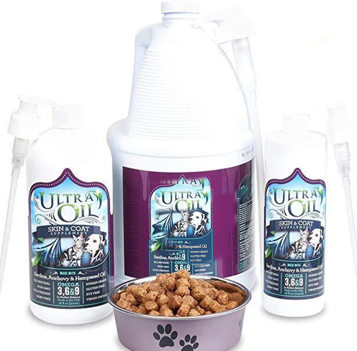 Ultra Oil Skin and Coat Supplement for Dogs & Cats Hemp Seed