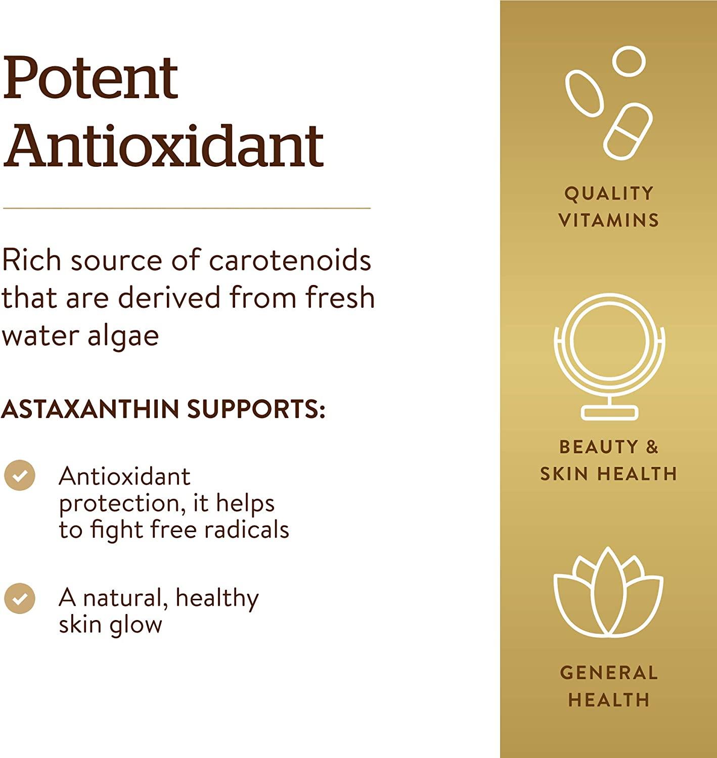 Buy Solgar Astaxanthin 10 mg 30 Softgels for Antioxidant Support