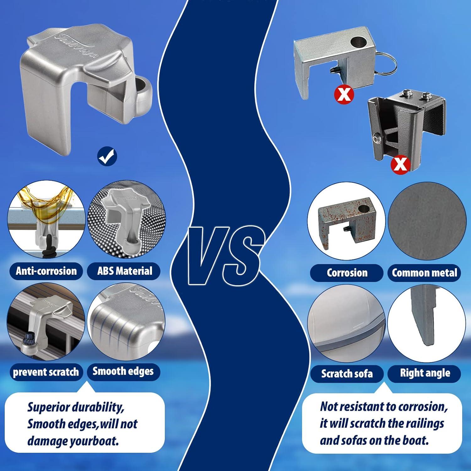 Boat Bumper Clips Pontoon Boat Fender Clips for Docking Pontoon Boat