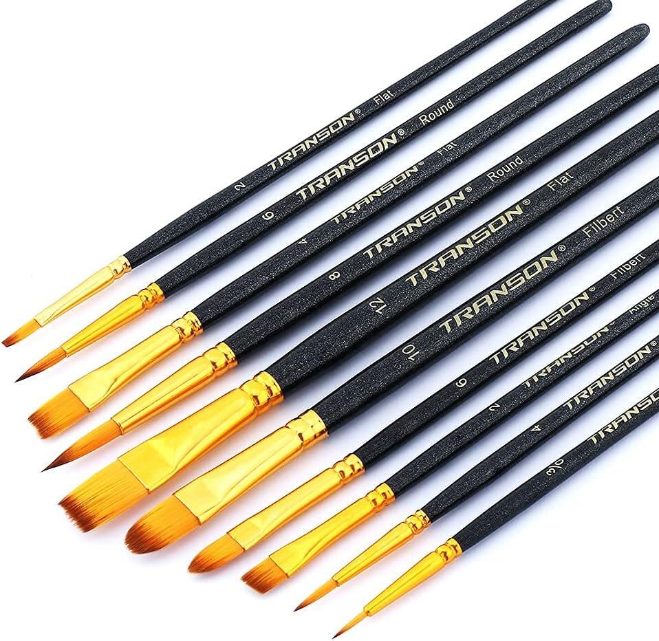 Transon 14pcs Art Painting Brush Set voor Acryl, Aquarel