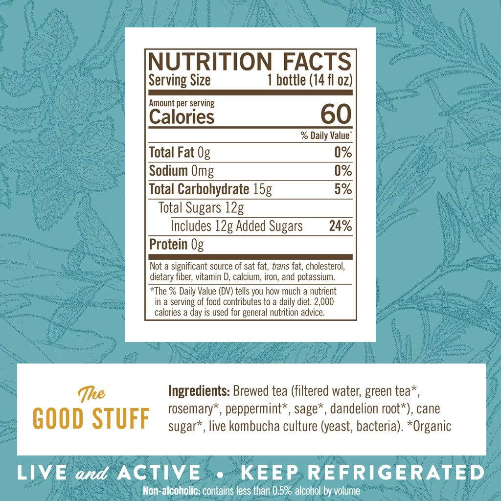 Brew Dr. Kombucha Clear Mind 14oz Refreshing and Organic Kombucha Drink