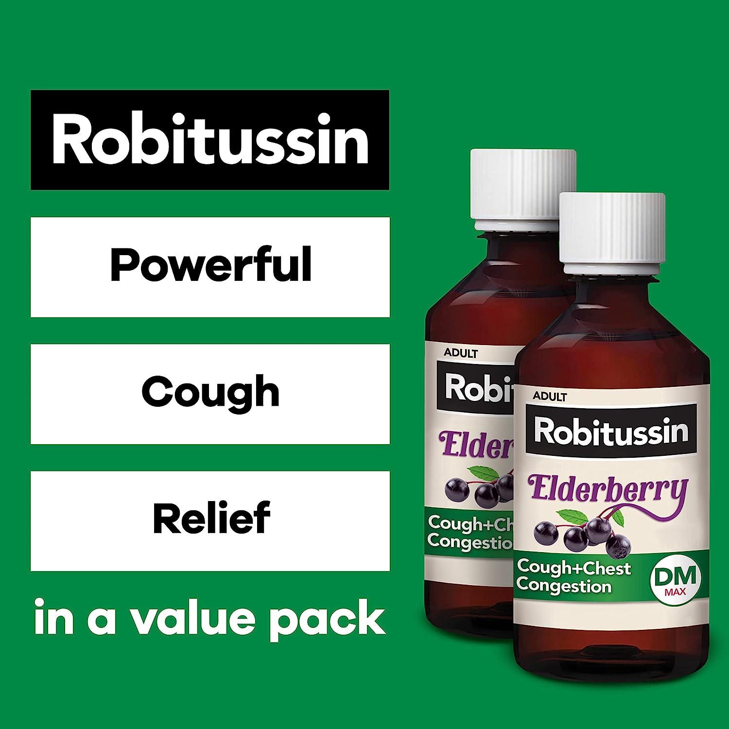 Robitussin Maximum Strength Elderberry Cough Plus Chest Congestion DM
