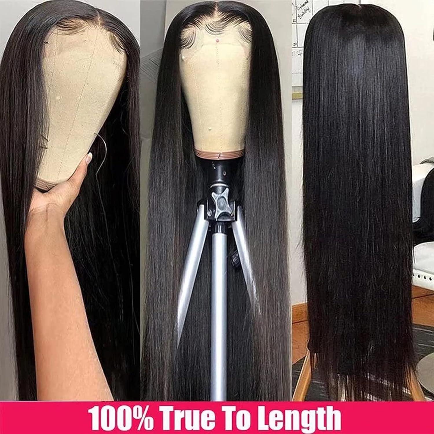 5x5 HD Lace Closure Wigs Human Hair Pre Plucked 5x5 HD Closure Wig for  Black Women 150% Density Glueless Wigs Human Hair Straight Lace Front Wigs  Human Hair Transparent Lace Frontal Wigs