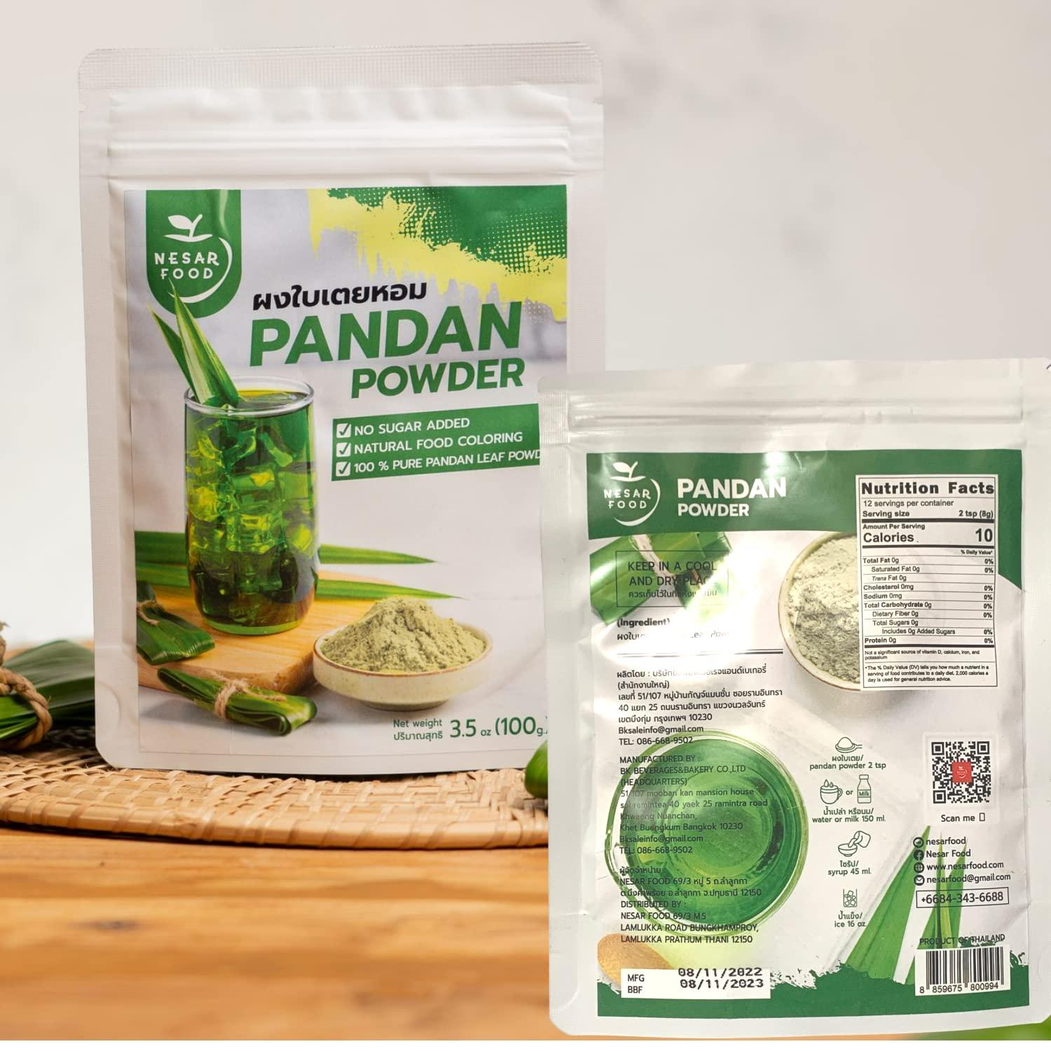 Premium Pandan Leaf Powder Natural Green Food Coloring for Pandan