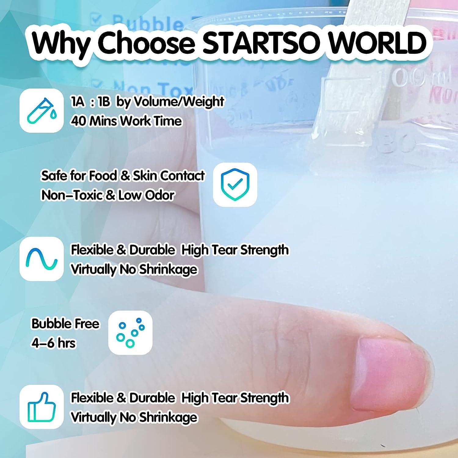 Startso World Mold Making Kit 20A Translucent Platinum RTV-2 Liquid  Silicone Rubber 21.2OZ for Casting Resin Soap Candle Clay DIY Molds-1:1 by  Volume with Tool 4Cups 4 Sticks 2Droppers 1Pair Gloves Translucent