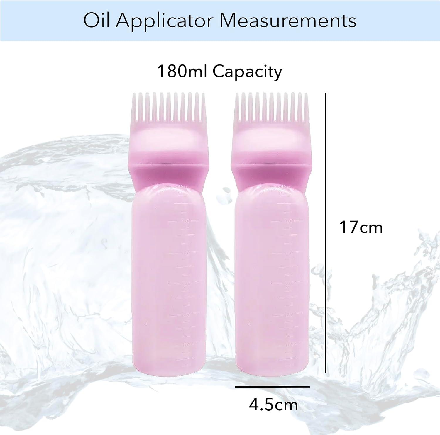 unel Hair Oil Applicator Bottles (2 PCS) Root Comb Applicators Easy to