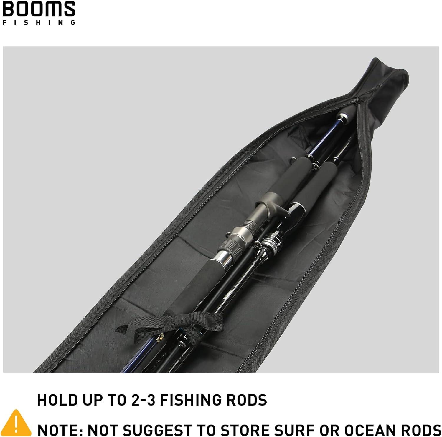 Booms Fishing PB3/PB4 Fishing Rod Case, Portable Folded Fishing Pole Case, 0.6ft Hidden Extended Design Fishing Rod Bag, Store Up to 2~3 Fishing