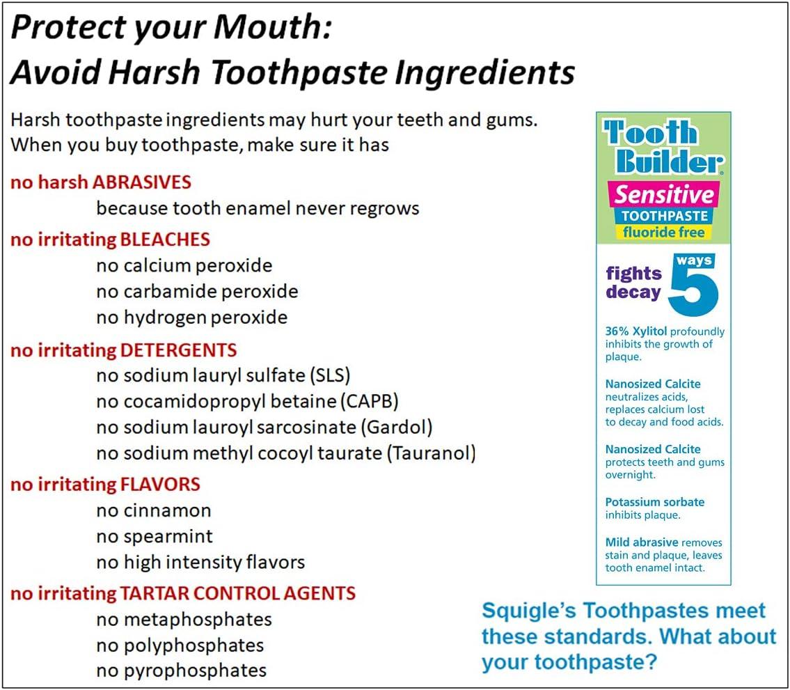 Squigle Tooth Builder SLS Free Toothpaste (Stops Tooth Sensitivity