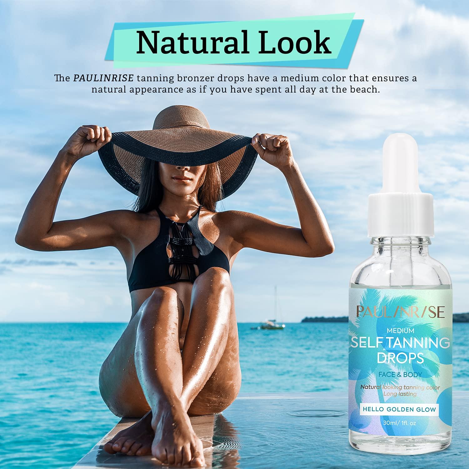 Self Tan Oil Drops Self Tanner for Face and Body Medium SelfTanning Oil for Natural Look