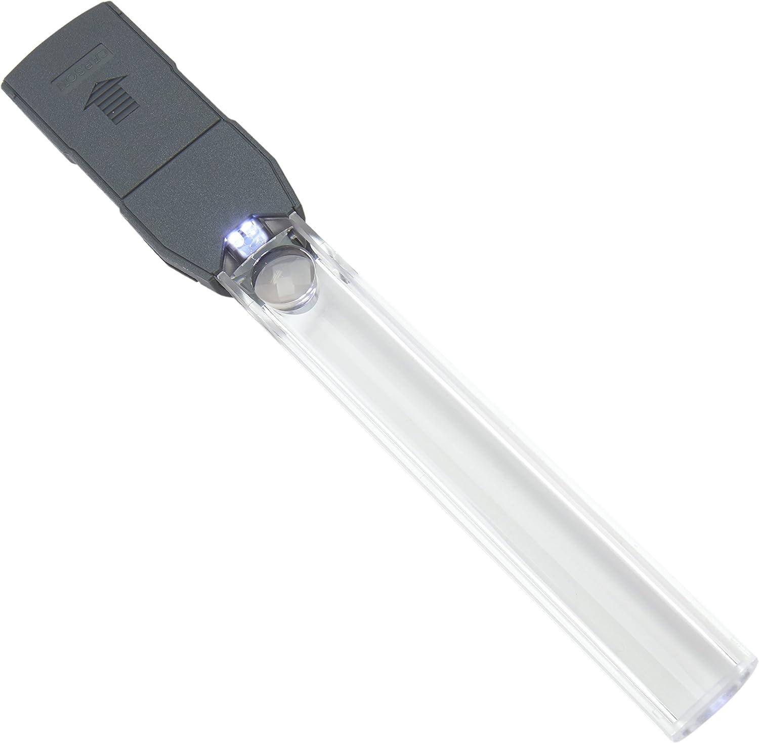 Carson MR-15 MagniBar LED Lighted 2x Bar Magnifier with Powerful Spot ...