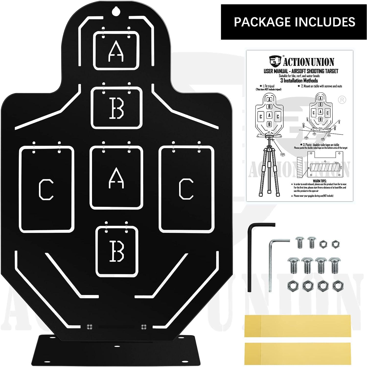 ACTIONUNION Airsoft Target All Metal Shooting Target Stainless Steel