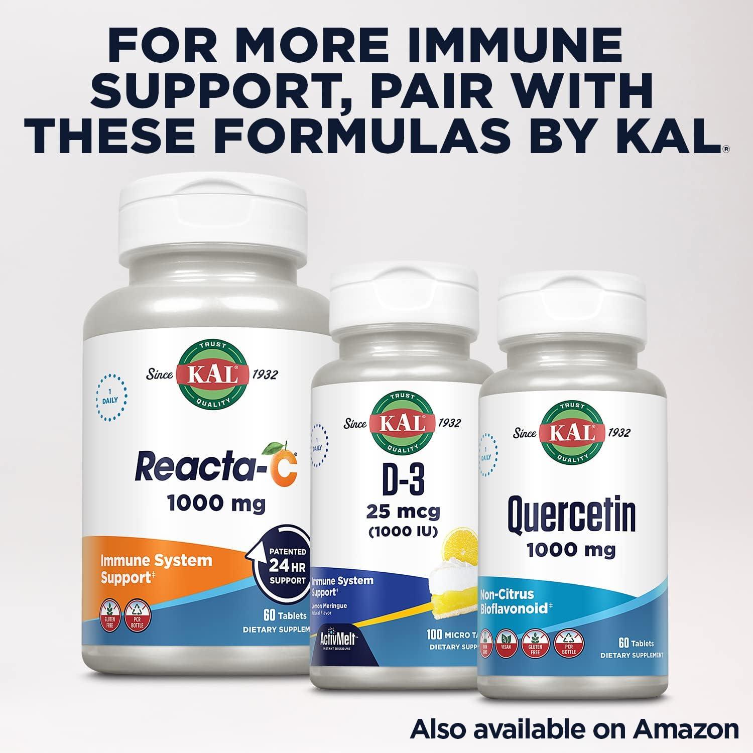 KAL Tri Zinc 50mg w/Zinc Citrate Zinc Amino Acid Chelate and Zinc