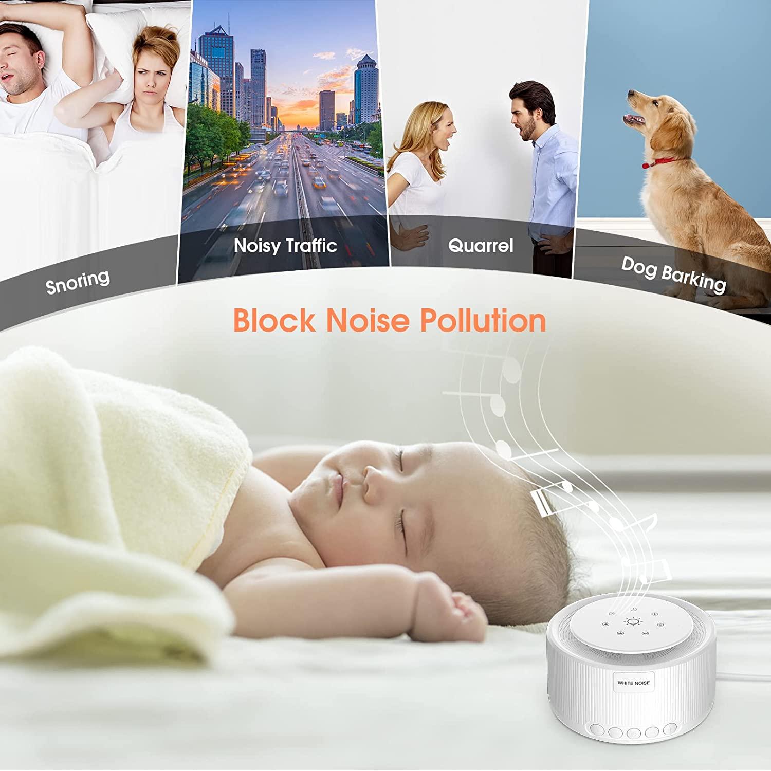 White Noise Machine UMZRUVH Sound Machine Baby with 30 Nonlooping