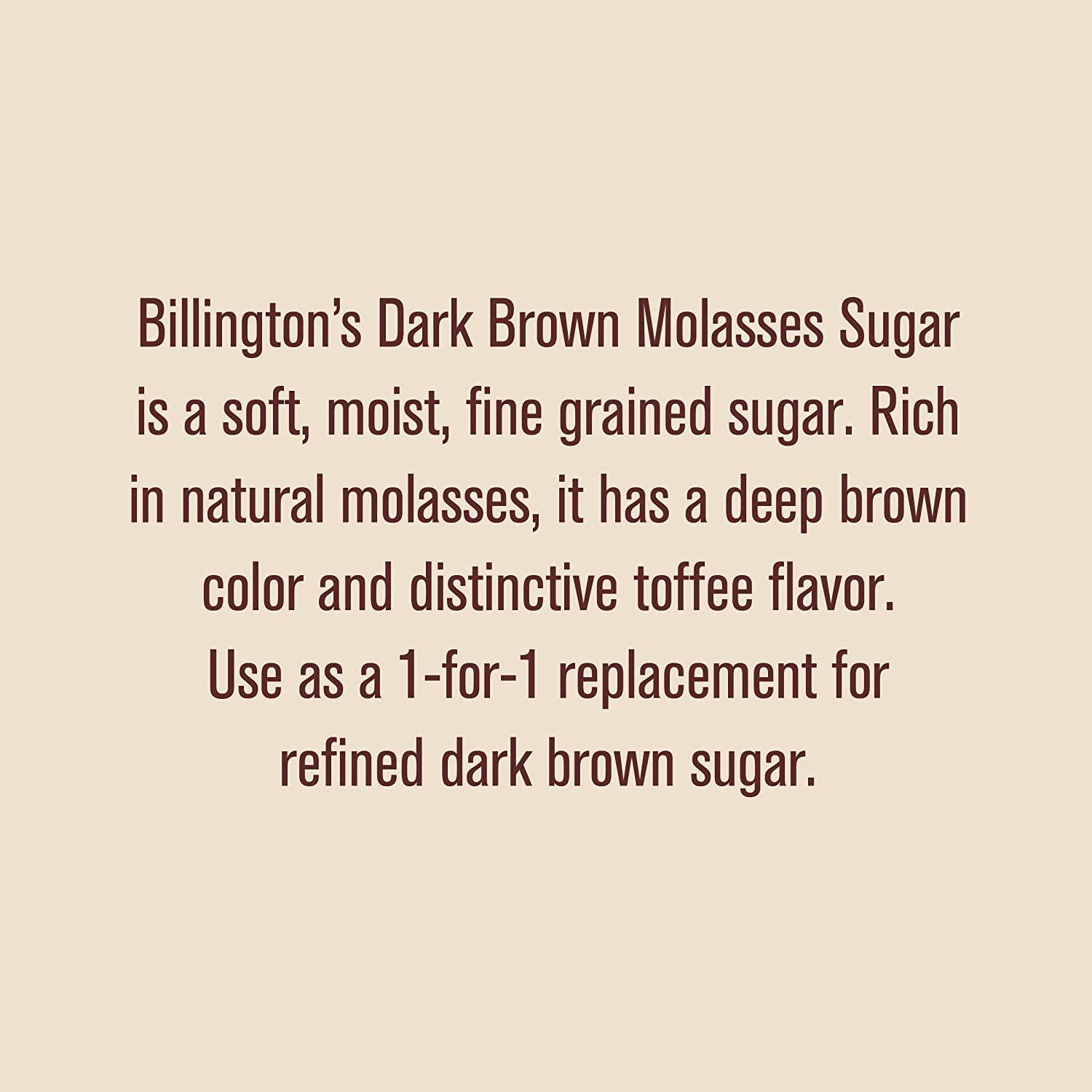 Billington's Natural Dark Brown Molasses Sugar 1 LB Pack of 10