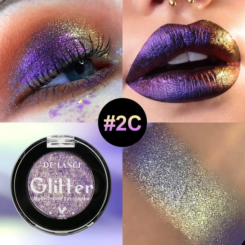 Afflano Holographic Eyeshadow Glitter Color Change Multichrome