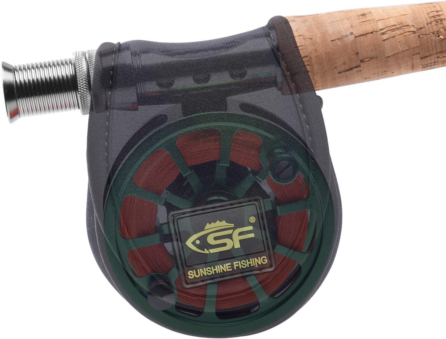 Shanrya Fishing Reel Cover, Soft Durable 2Sizes LEO Reel Pouch Reel Protective Cover, Waterproof With Fastener Tape For Fishing Beginner Fishing Lover(L