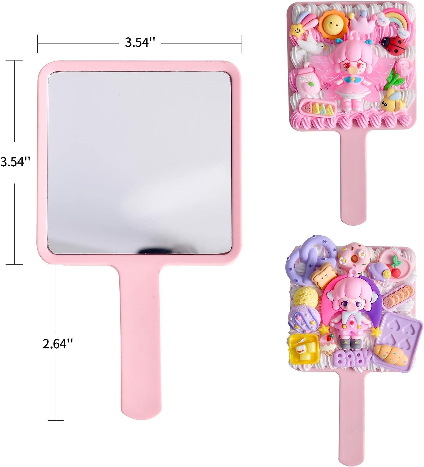 Aejvw Small Handheld Mirror Set Travel Makeup Compact Mirrors for