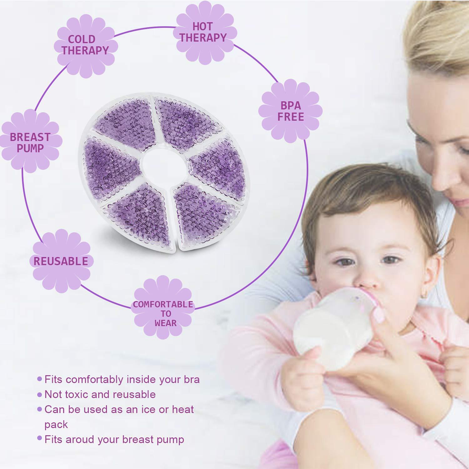 QETRABONE Breast Therapy Pads, Hot Cold Breastfeeding Gel Pads