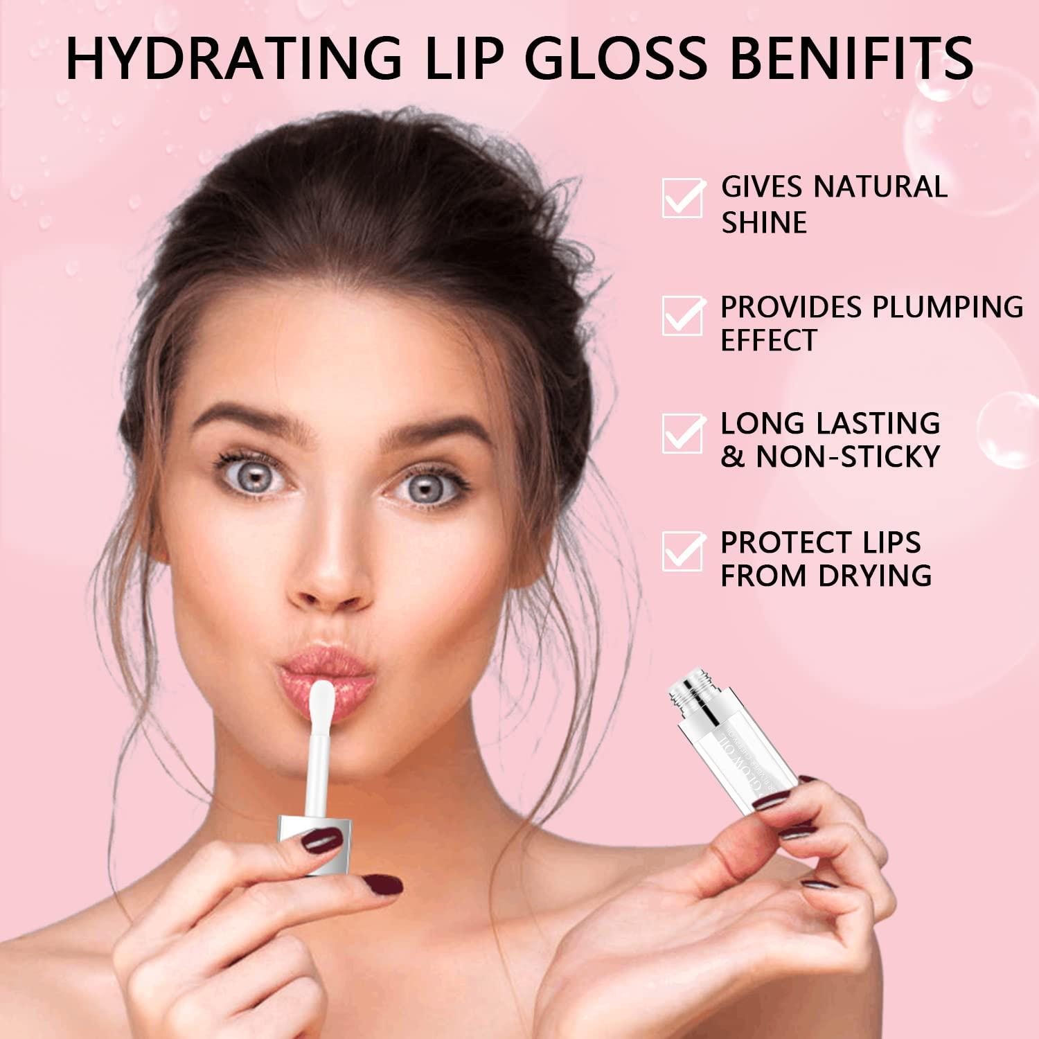 Lisara Hydrating Lip Glow Oil Moisturizing Lip Gloss for Plumping and