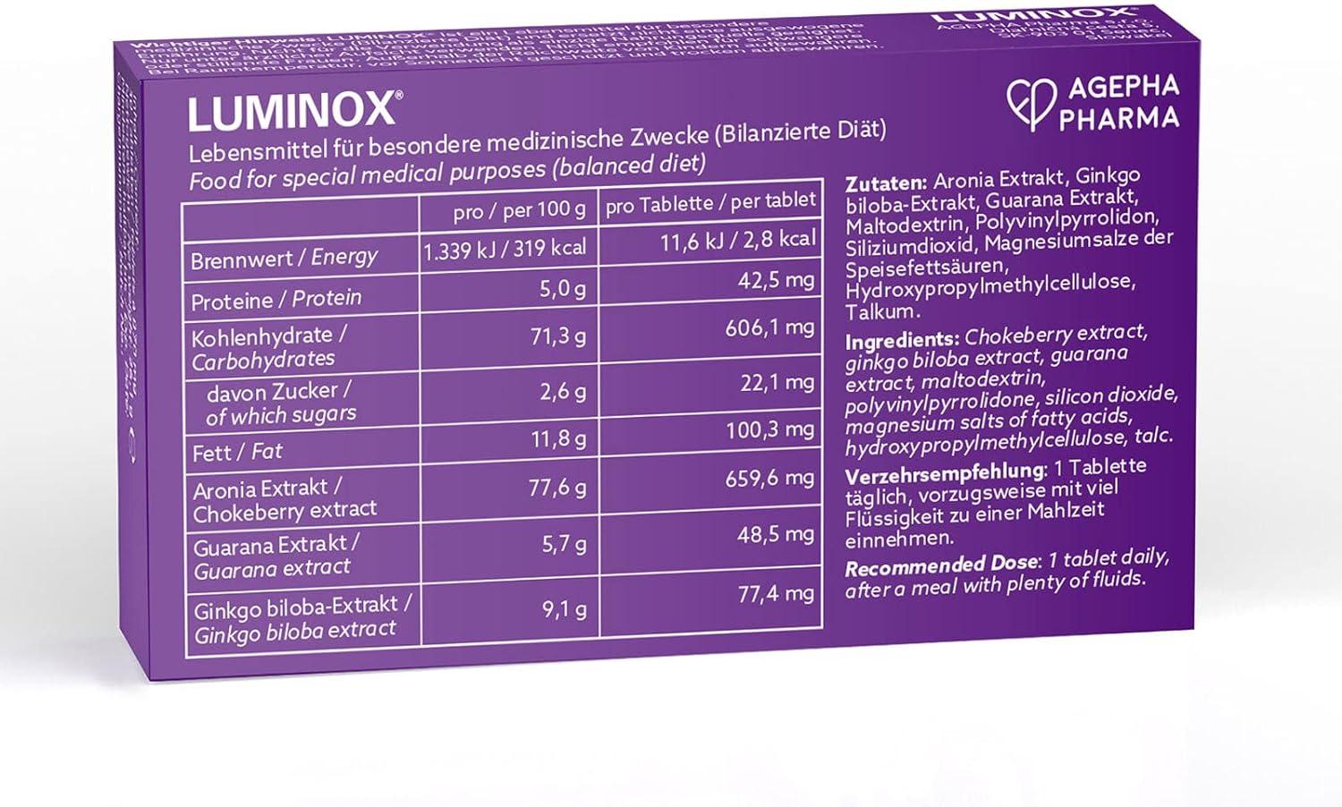 Luminox Vision Supplements Eye Tablets for Eyesight Improvement with