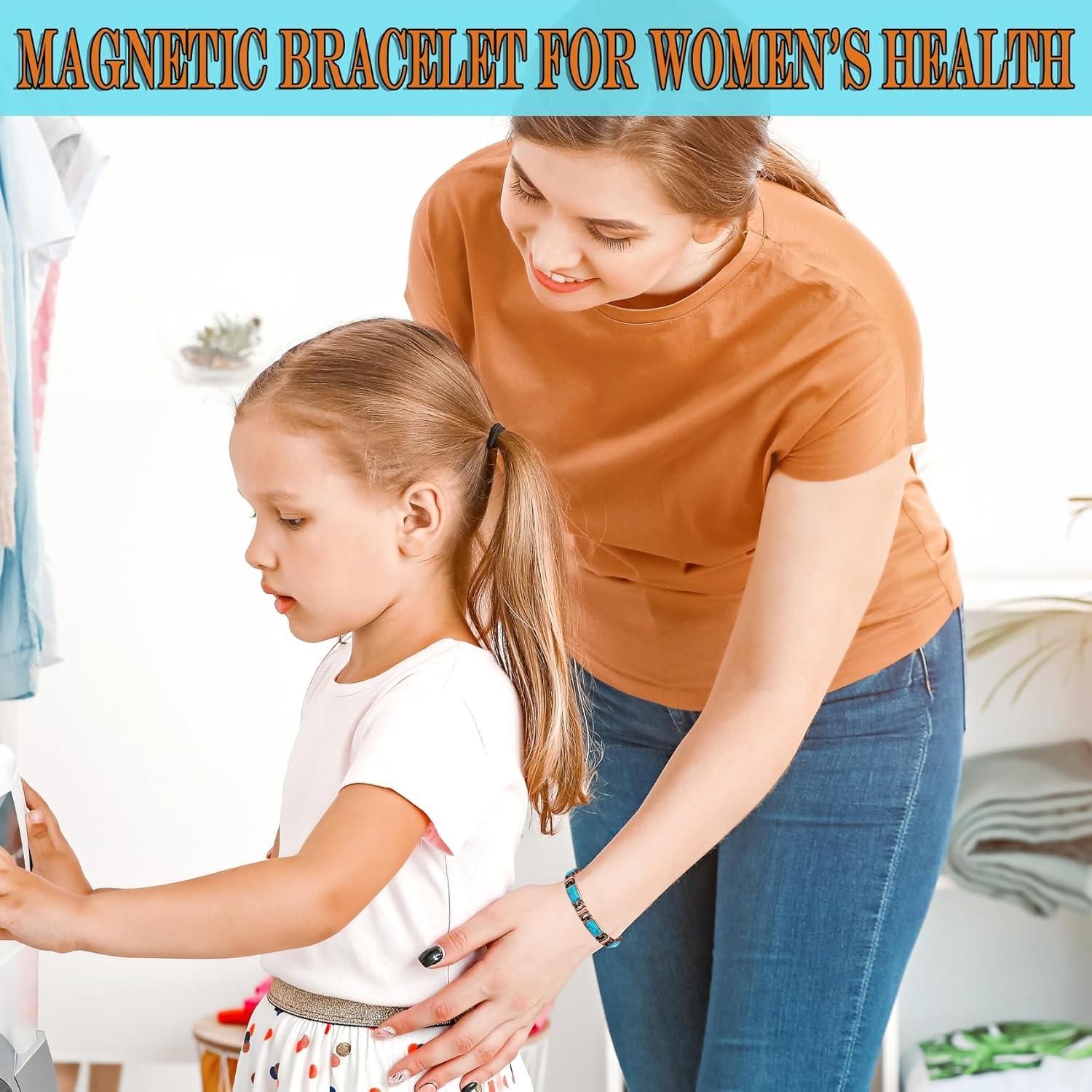YINOX Terapia Magnetica Artrite Set di Gioielli in Rame per Donna, Terapia Magnetica 3500 Gauss Allevia Efficacemente Artrite e Dolore al Polso, Combinazione di Moda e Salute