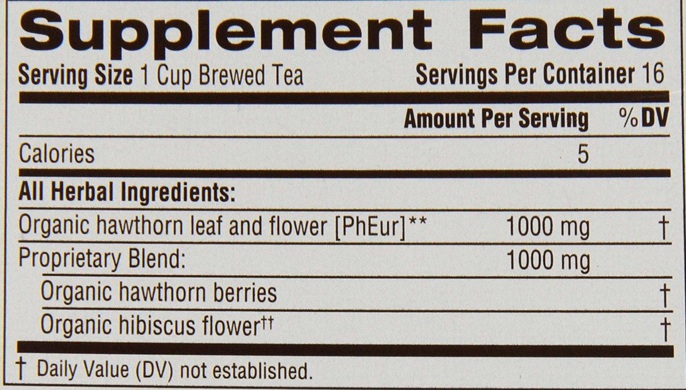 Traditional Medicinals Organic Hawthorn & Hibiscus Herbal Tea, Promotes  Heart Health, (Pack of 1) - 16 Tea Bags