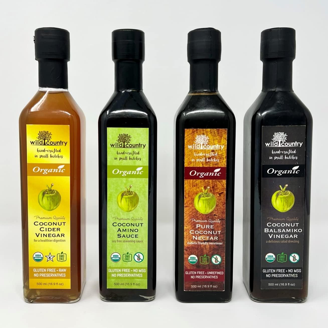 Wild Country Organic Coconut Cider Vinegar 16.9 Fl Oz / 500mL Apple