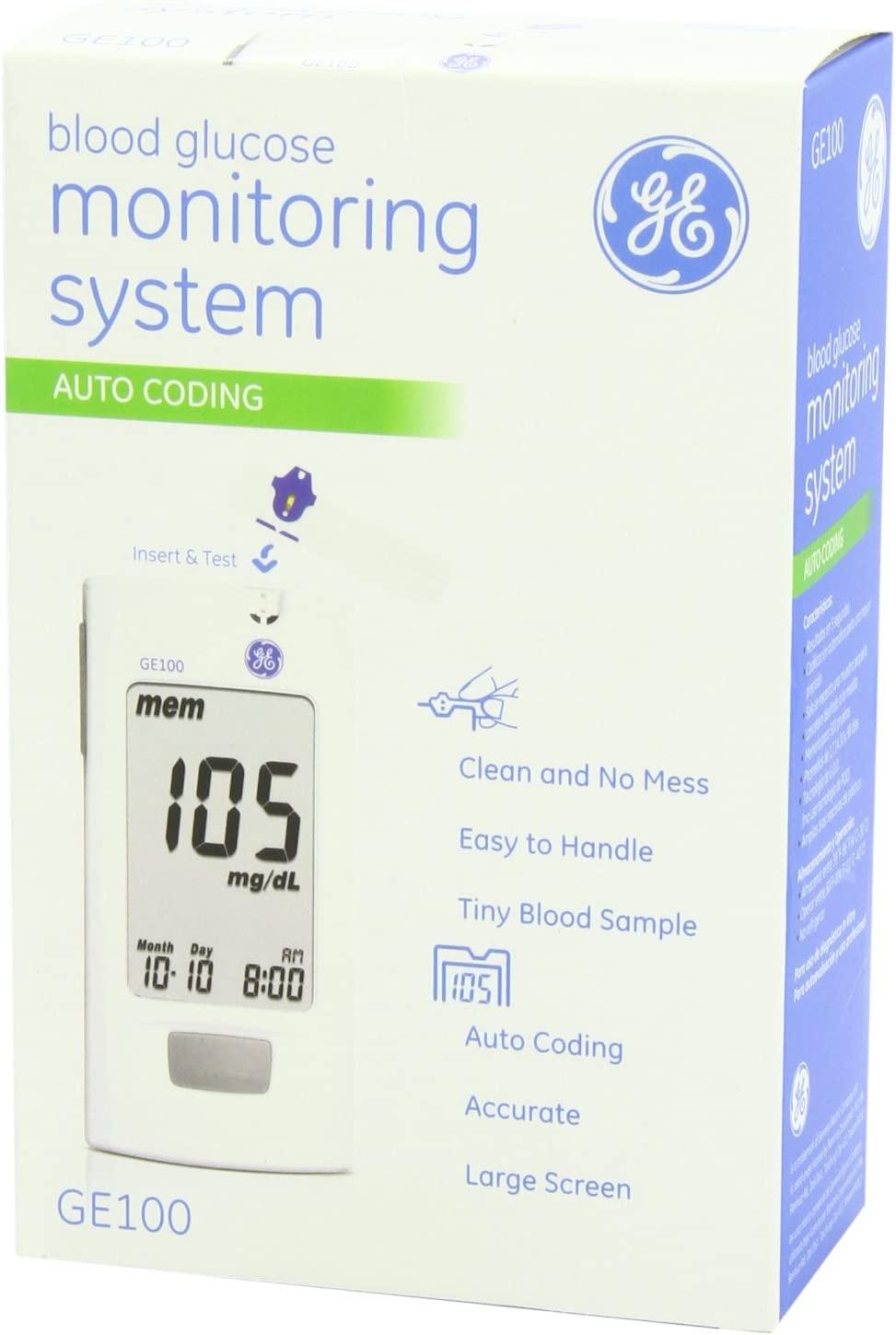 GE100 Blood Glucose Monitoring System Accurate Diabetes Management