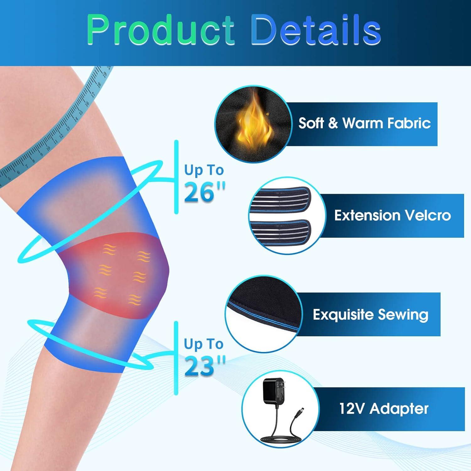 does vibration massage help cellulite Heated Knee Massager, Vibrating Knee Brace Motivs.lv main image 0