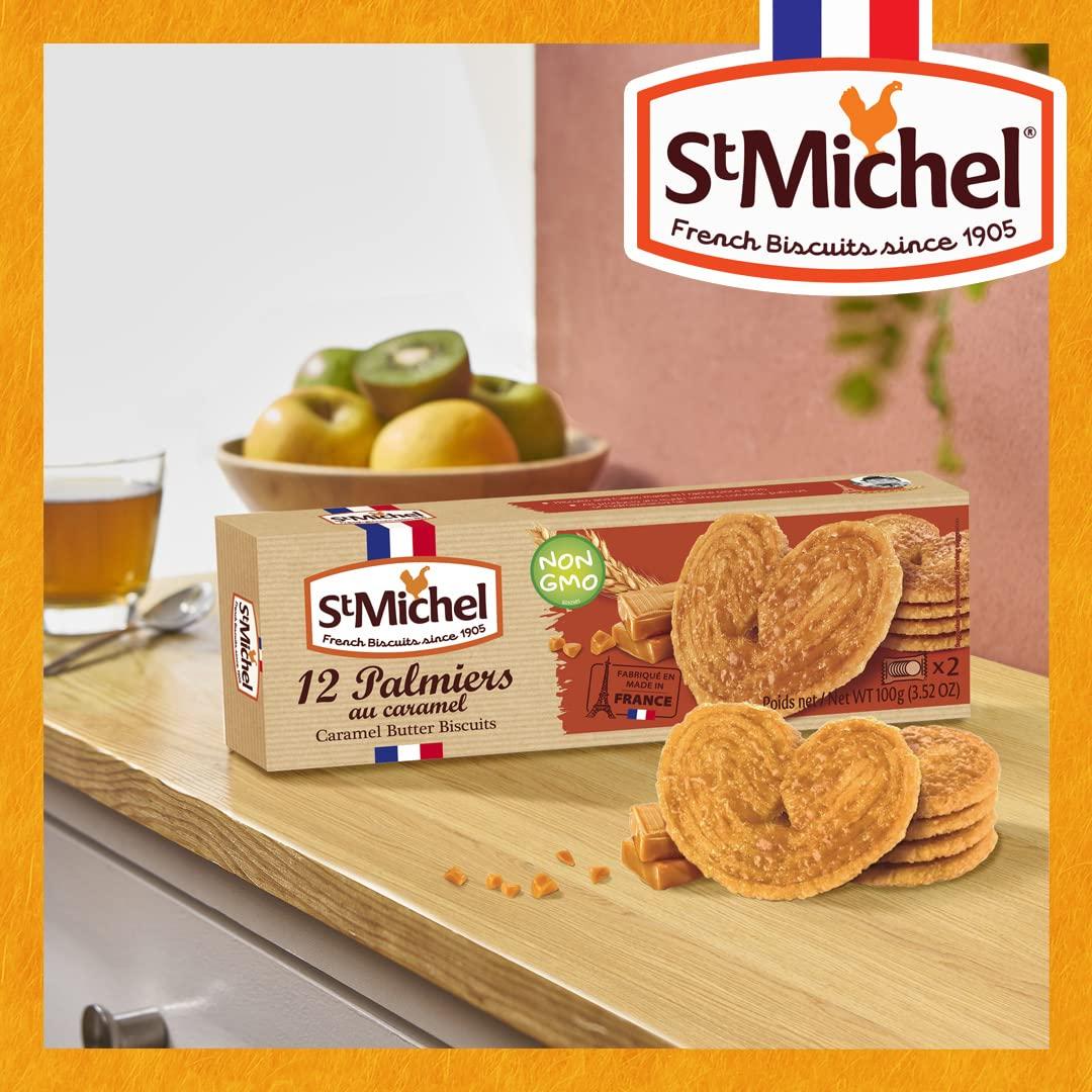 Biscotti St Michel Palmiers Con Gocce Di Cioccolato, Confezione Da 3.52 Oz (100g) - Senza Olio Di Palma, Coloranti O Conservanti