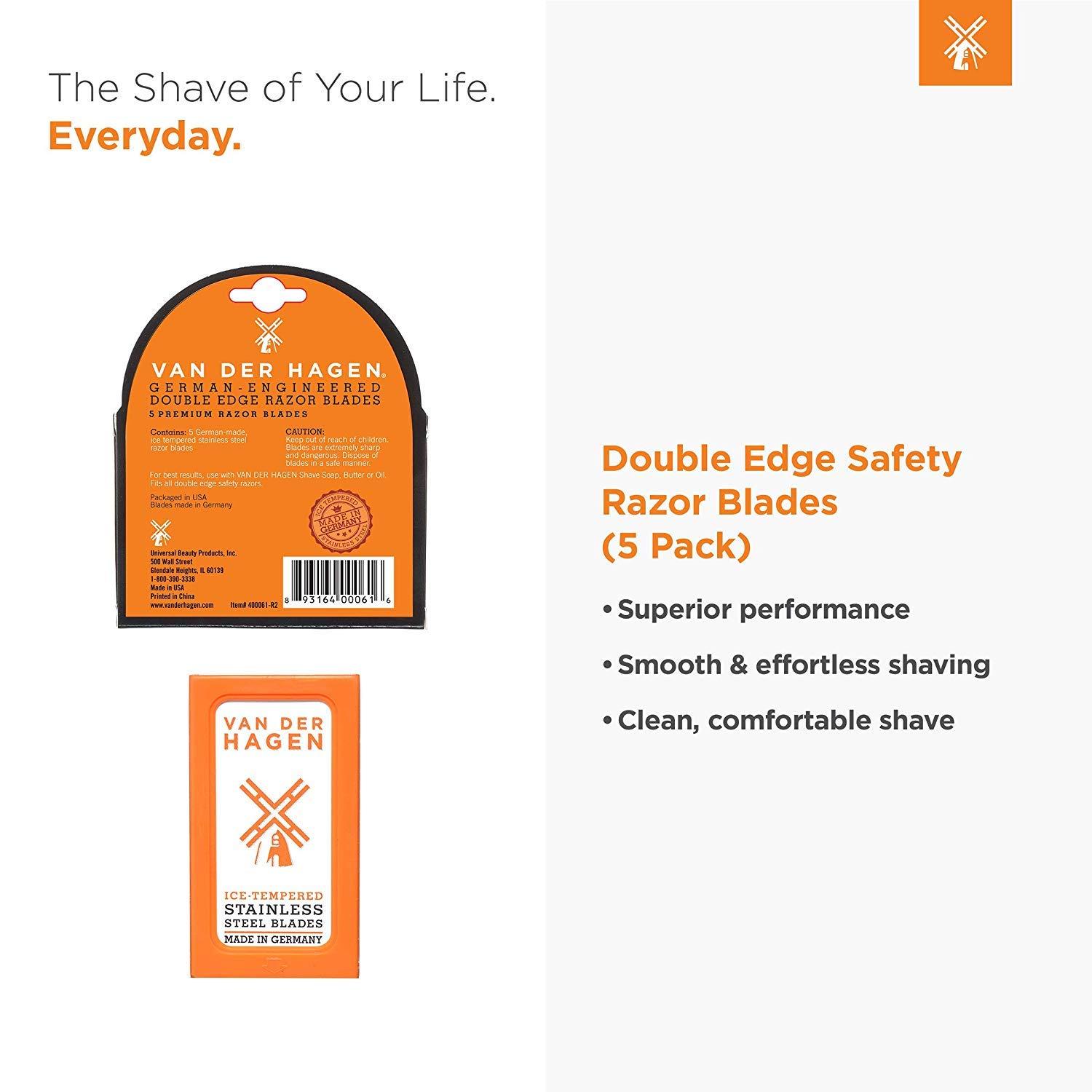Van Der Hagen Safety Blades 5 Count (Pack of 1)