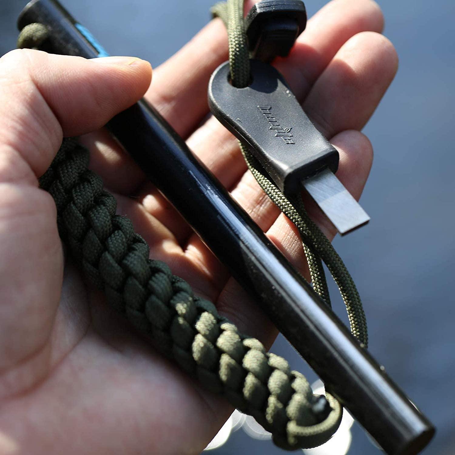 2-Pack 6” Extra Large Ferrocerium Rods – Drilled Flint Fire Starters For Survival & Camping-1012412