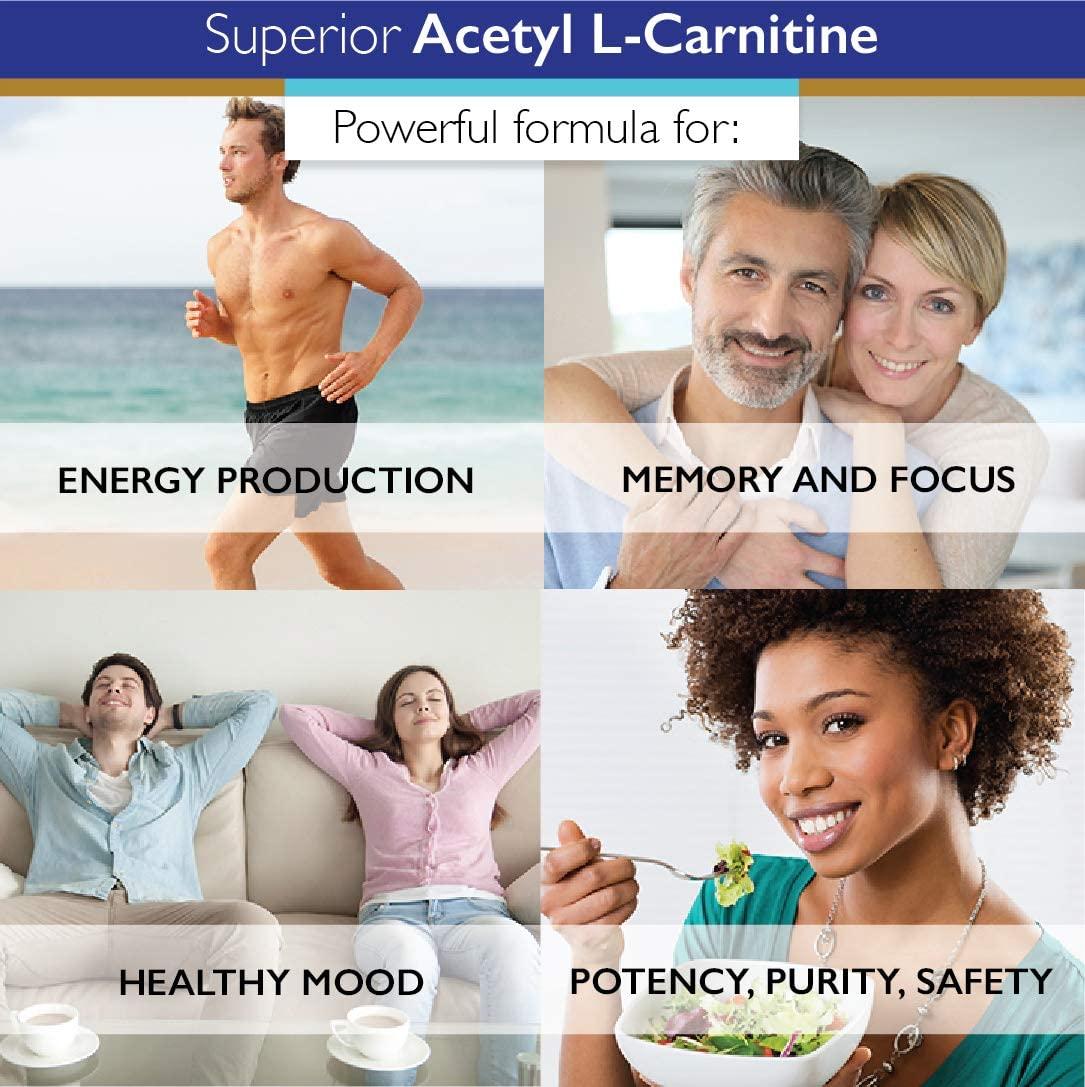 Superior Labs Acetyl LCarnitine 1000mg 200 caps Maximum Absorption Pure Vegetable