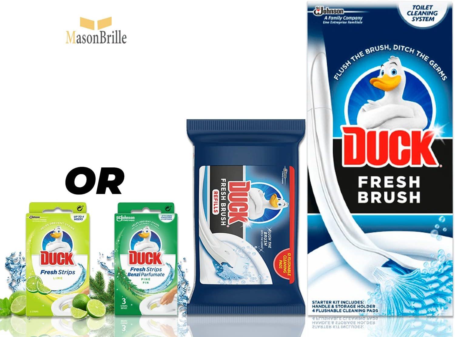 Disposable Toilet Scrubber Starter Kit – Includes 1-Handle With Storage