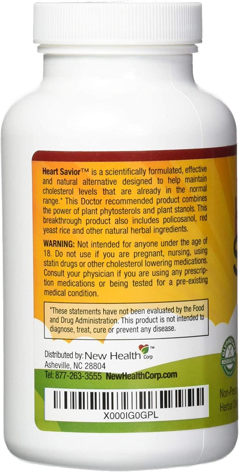 New Health HeartSavior Lower Cholesterol & Heart Health Supplement