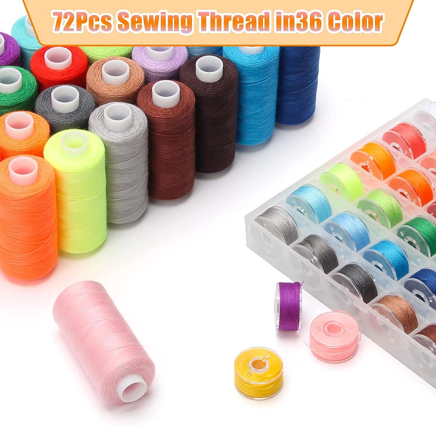  72Pcs 36 Colors Sewing Thread Set with Matching