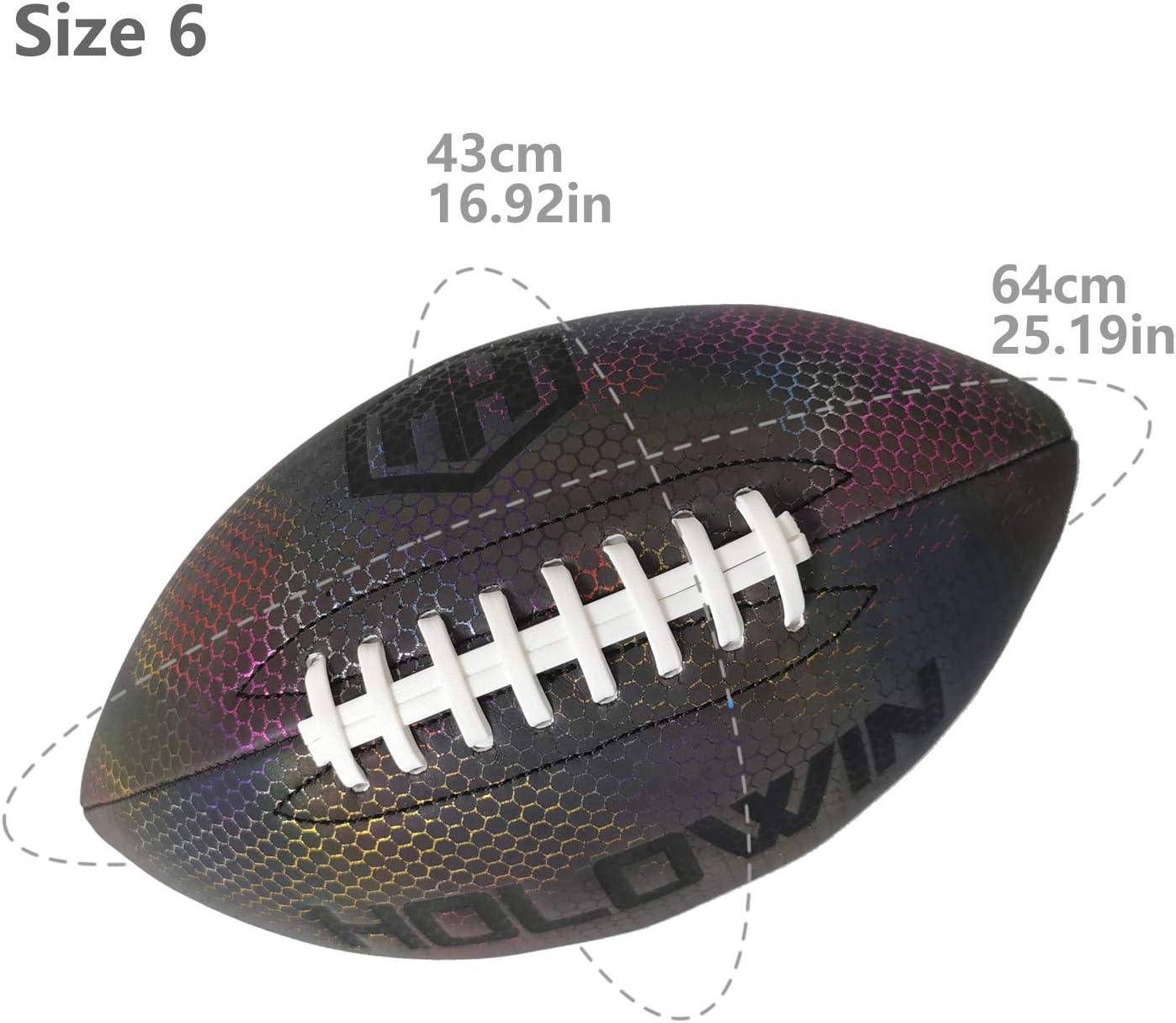 Reflective Football Size 5 Holographic Luminous Soccer Bright Football For Night Games And Training Glow In The Dark By Light Reflect Standard Flashing Soccer Ball For Kids Adults Outdoor Sports - View #6