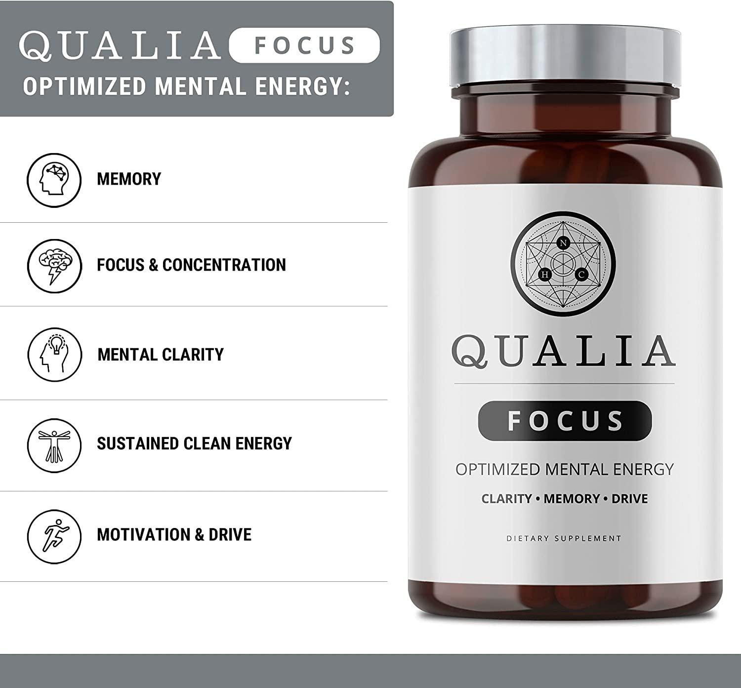 Qualia Focus Brain Booster Supplement Enhanced Nootropic for Mental