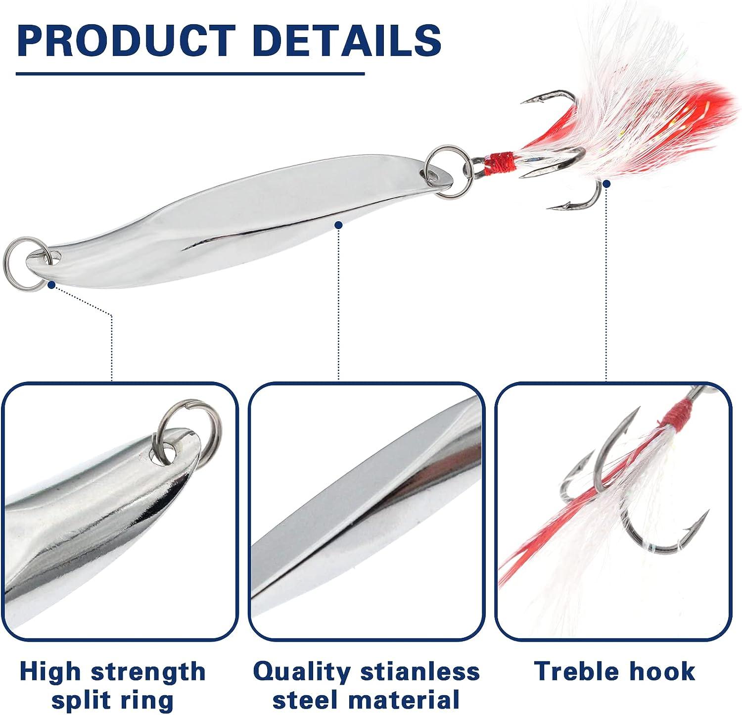 Fishing Spoon Metal Fishing Lure Durable Hard Metal Spinner Baits
