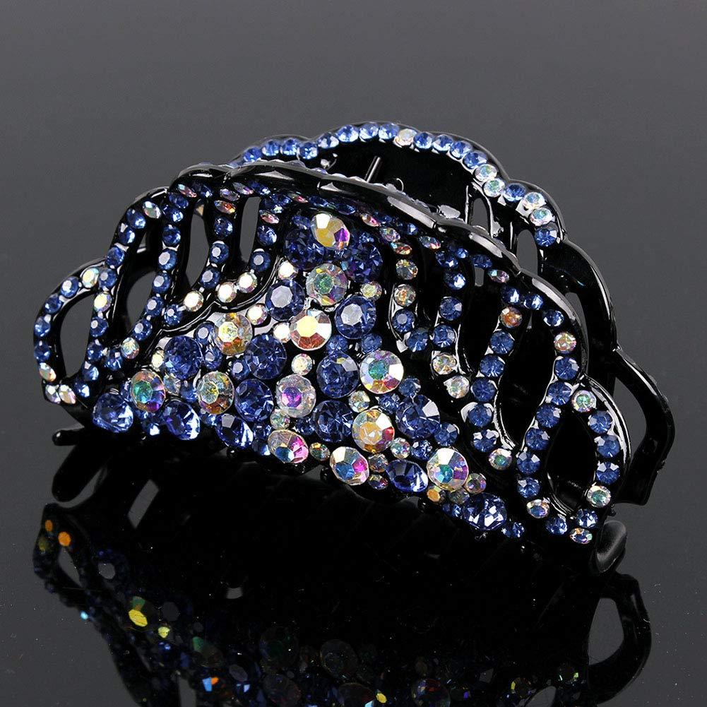 Women Lady Exquisite Crystal Hair Clip Claw Pins Large Fancy
