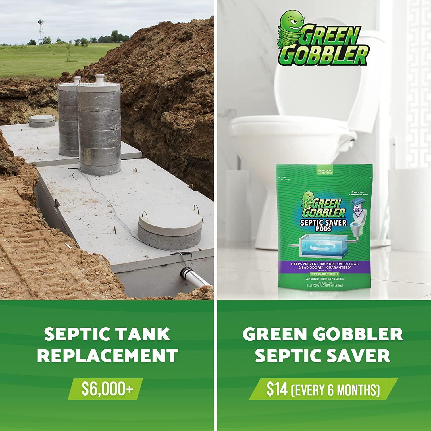 Green Gobbler Septic Saver 2 Pack Septic Tank Treatment Packets 1
