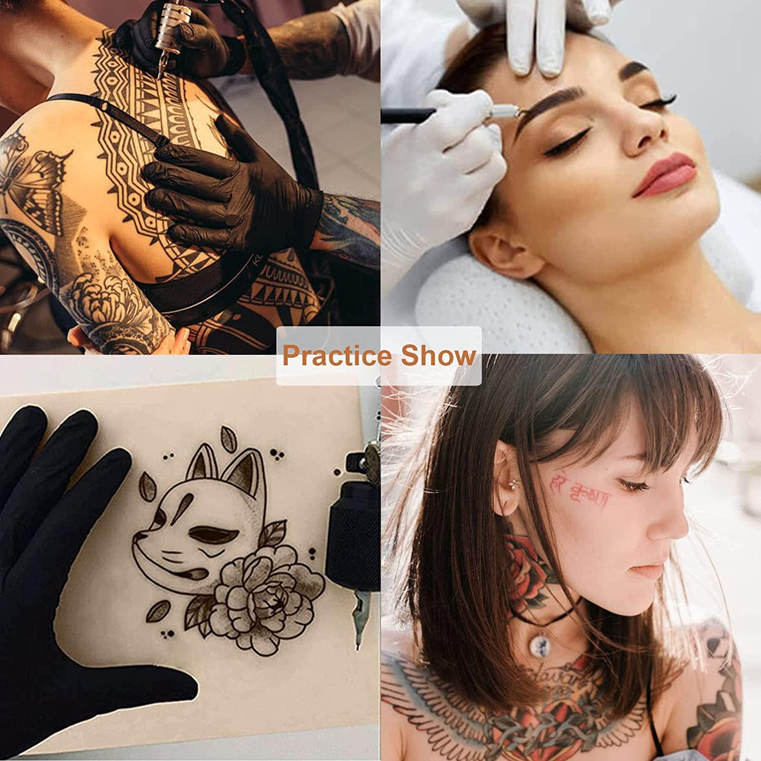 Tattoo Practice Skins - Lyuxzad 10 Sheets Blank Tattoo Skin Practice  7.4x5.6 Double Sides Fake Skin Tattooing Microblading Eyebrow Lip Practice  Skin for Beginners and Experienced Artists 10pcs