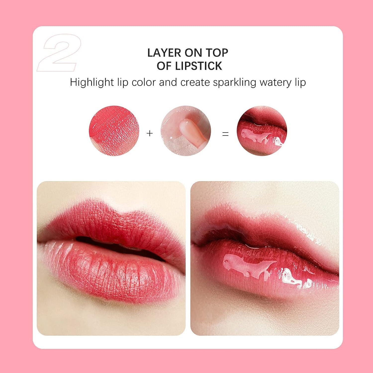 CORDYGLOW Hydrating Lip Glow Oil Lip Oil Gloss Tinted Hydrating Lip Care Plump Lip Gloss